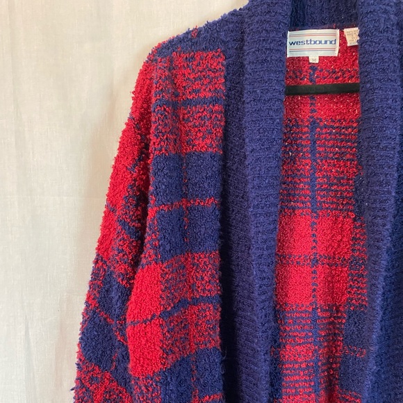 Vintage Westbound Plaid Cardigan - Picture 3 of 6